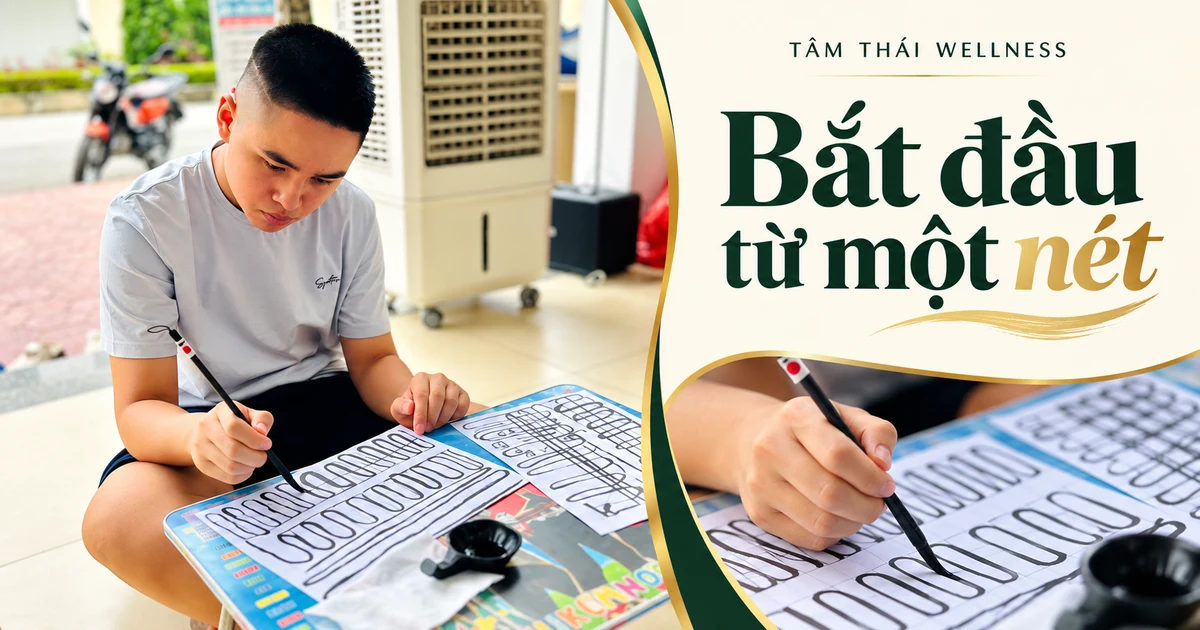 Những nét bút được lặp lại trên giấy trong một lượt thực hành.