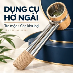 Ảnh thiết kế dụng cụ hơ ngải thân tre và cán kim loại