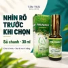 Chai tối màu và hộp xanh trắng FML FAMILY bên thông tin Sả chanh 30 ml