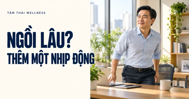 Người đàn ông đứng lên khỏi bàn làm việc – minh họa AI