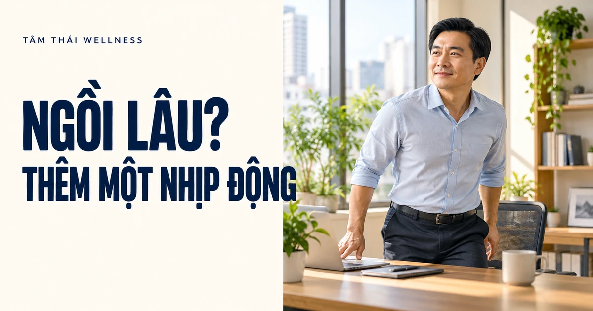 Người đàn ông đứng lên khỏi bàn làm việc – minh họa AI