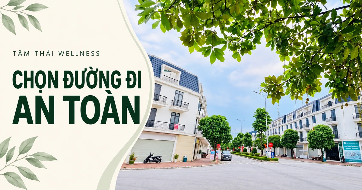 Tuyến đường có cây xanh và dãy nhà từ kho ảnh Aquamarine – ảnh biên tập AI từ tư liệu Aquamarine